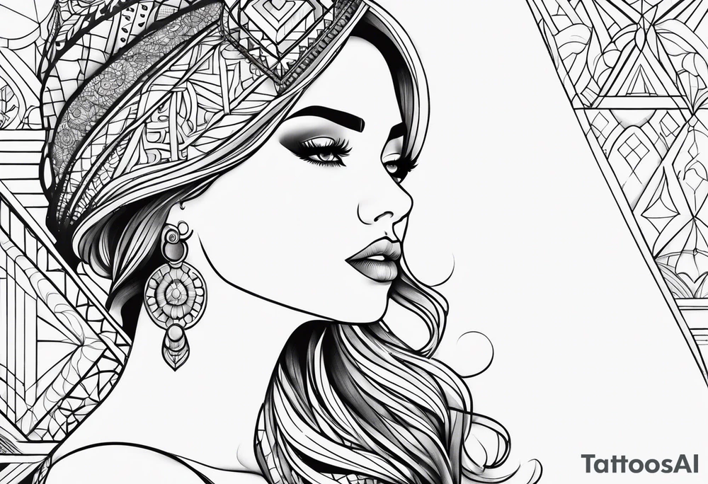 Sexy woman tattoo idea