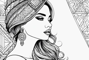 Sexy woman tattoo idea