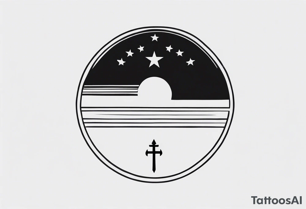 Very small tattoo inspired by kazhak flag tattoo idea