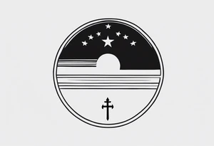 Very small tattoo inspired by kazhak flag tattoo idea