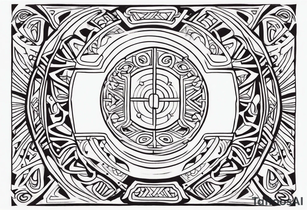 Polynesian neck to chin tattoo tattoo idea