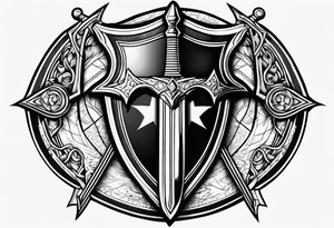 Templar sword 
and shield tattoo idea