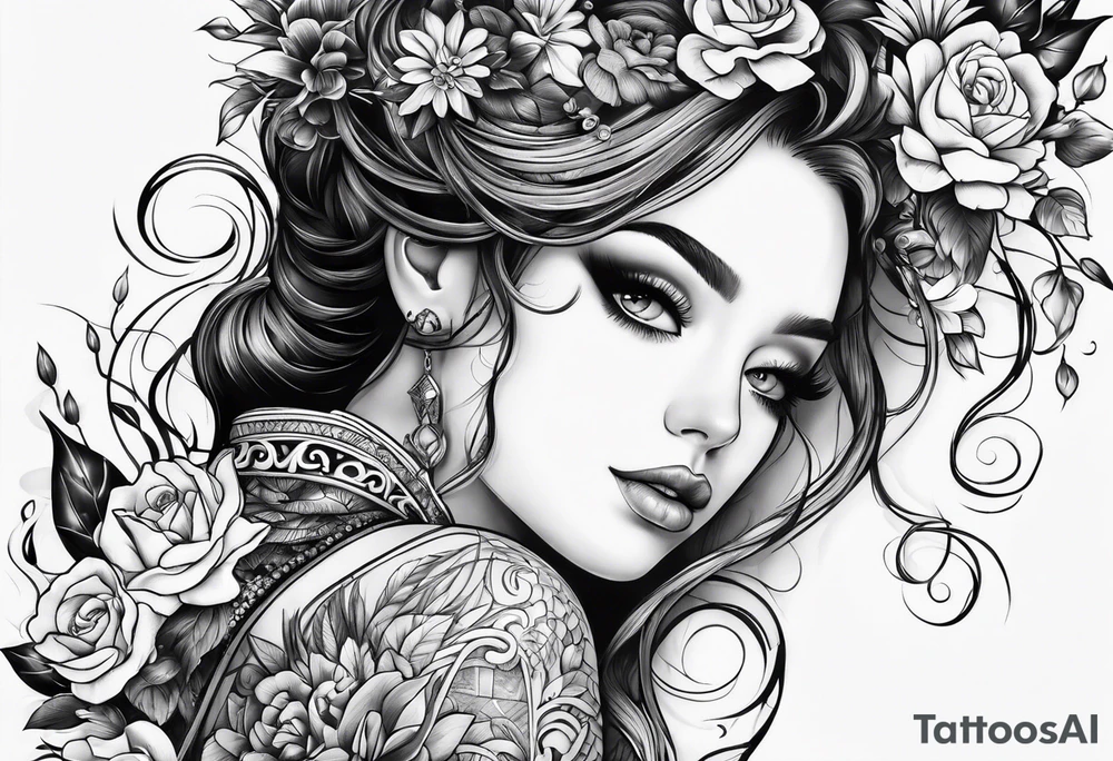 Back garden tattoo idea