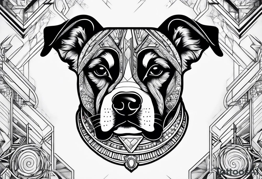 dog in space tattoo idea