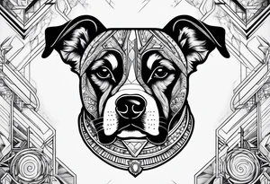dog in space tattoo idea