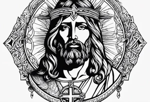 Rock music and Jesus tattoo idea