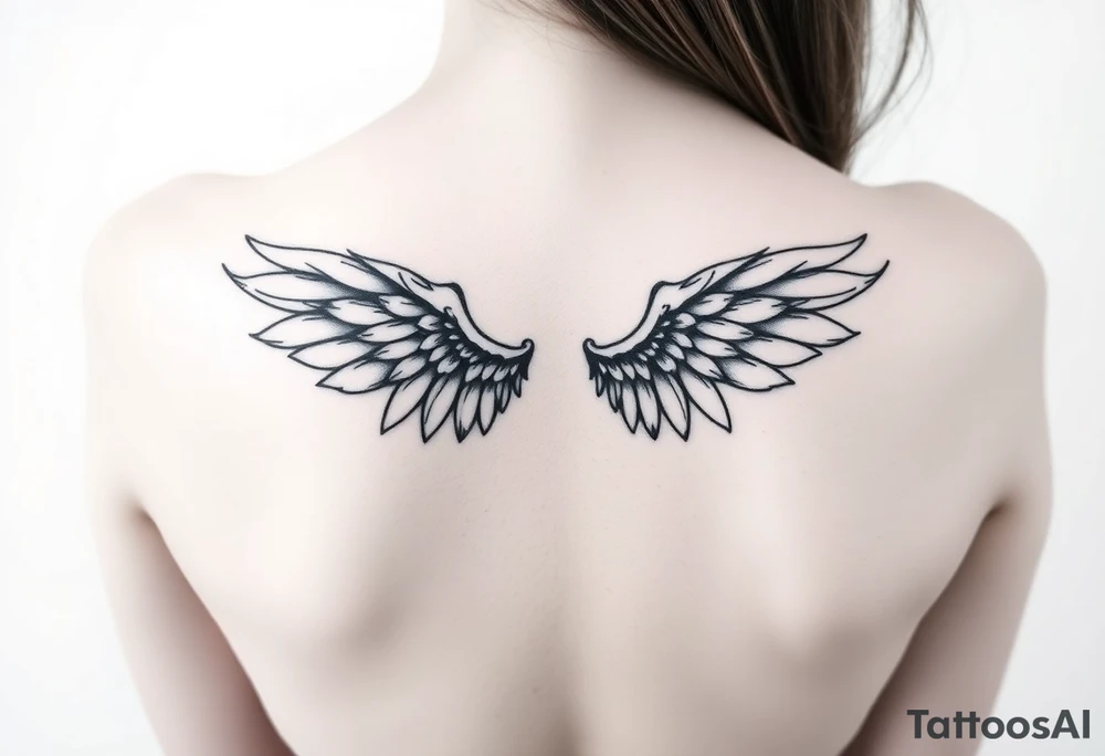 gothic wings tattoo idea