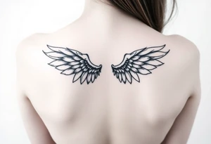 gothic wings tattoo idea