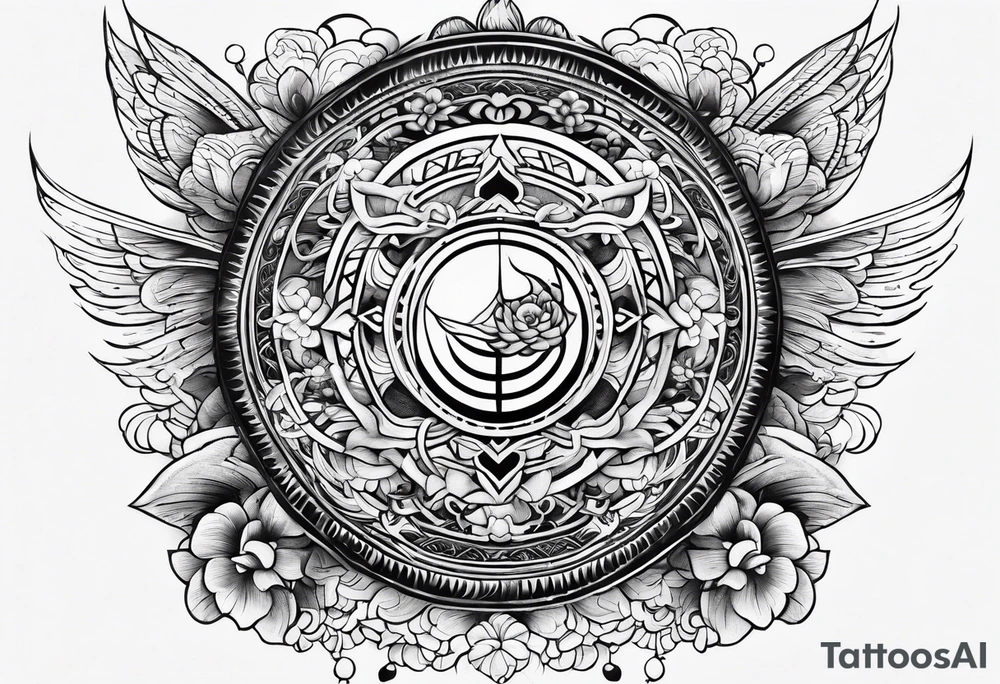 Half sleeve, japanese style, sanskrit tattoo idea