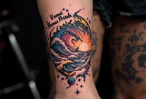 „V nouzi Poznas Pritele.“ — Stormy seas, one tattooed with the quote in navy ink across the wrist. tattoo idea