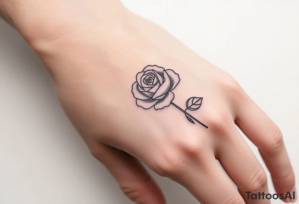 Rose with dates tattoo idea