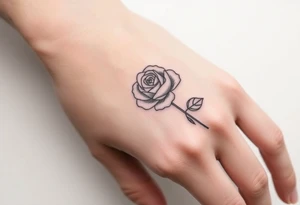 Rose with dates tattoo idea
