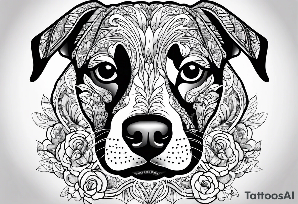 very cute dog tattoo idea