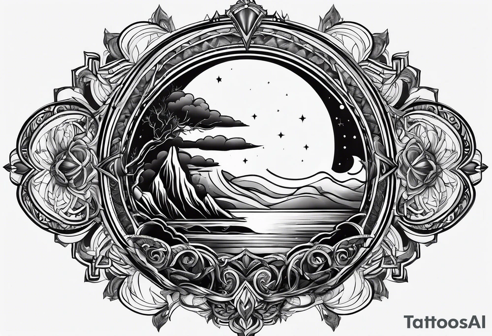 sacred moon tattoo idea