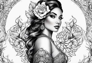divine feminine sleeve tattoo tattoo idea