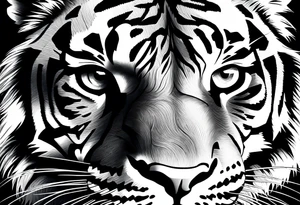 Memorial piece including a tiger on forearm tattoo idea