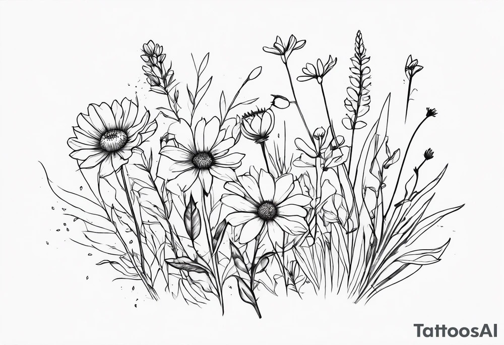 wildflowers tattoo idea