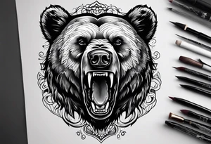 Insane killing bear tattoo idea