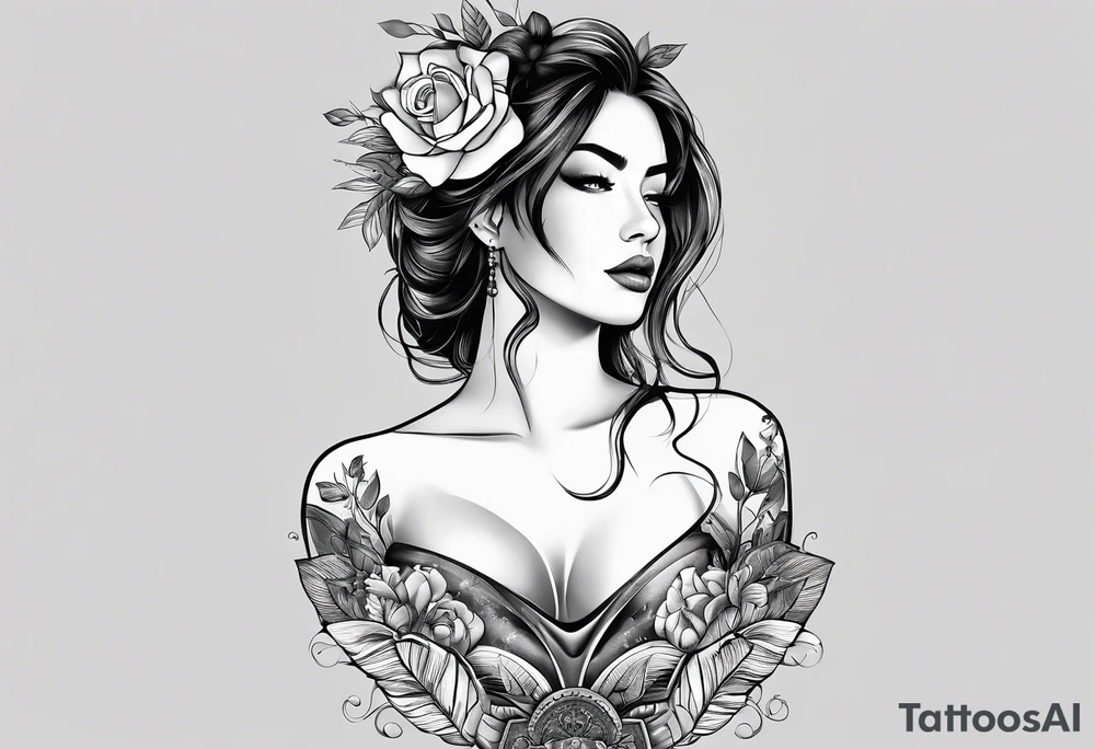 An imagine to represent a woman surviving and moving forward despite being broken down physically and emotionally by every man she’s ever met. tattoo idea