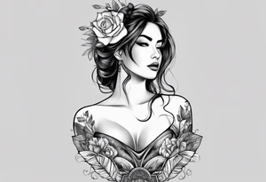 An imagine to represent a woman surviving and moving forward despite being broken down physically and emotionally by every man she’s ever met. tattoo idea