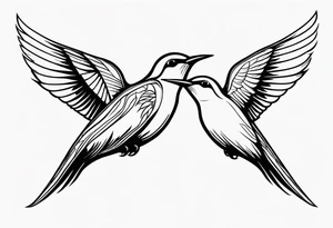 Twin swallows tattoo idea