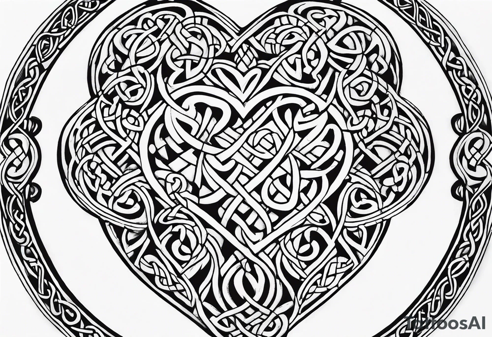 Celtic heart tattoo idea