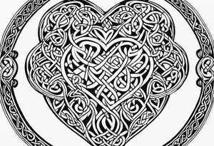 Celtic heart tattoo idea