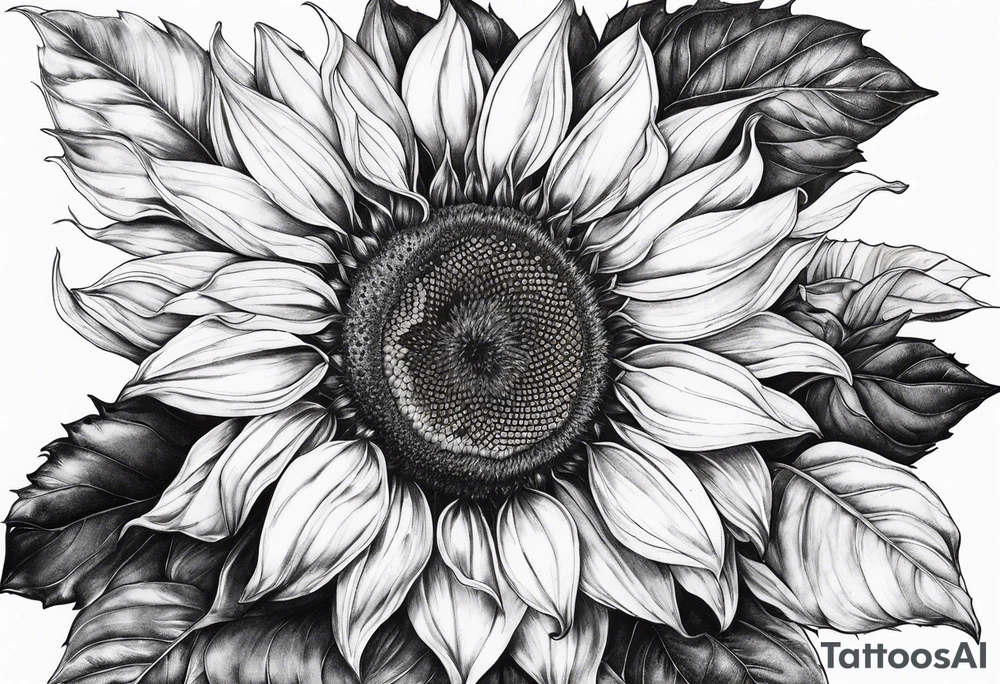 Sunflower tattoo idea