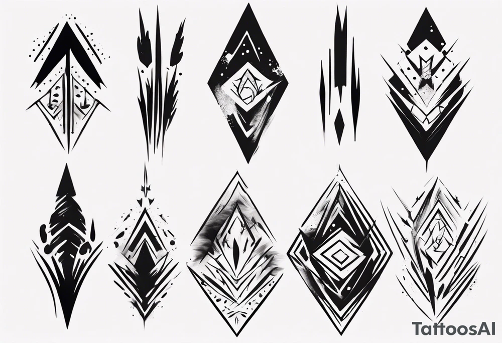 Brush stroke tattoo idea