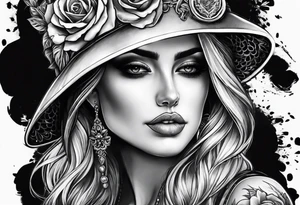 Woman skull tattoo idea