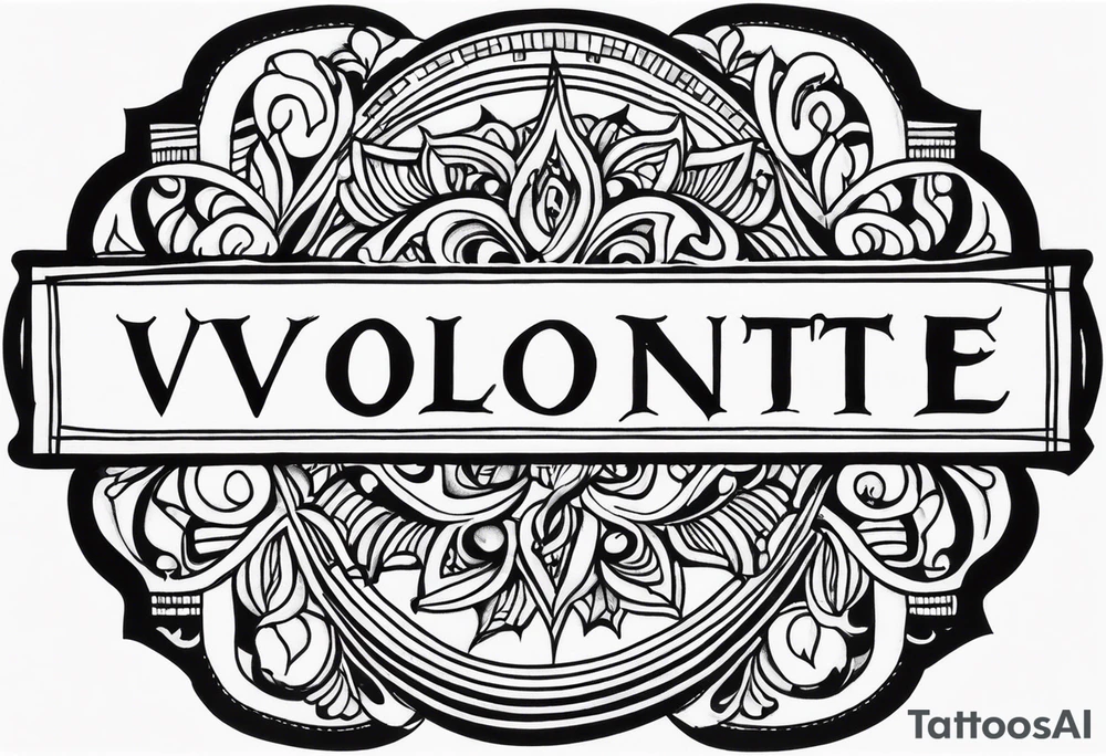 WORD VOLONTÉ IN TATOO tattoo idea