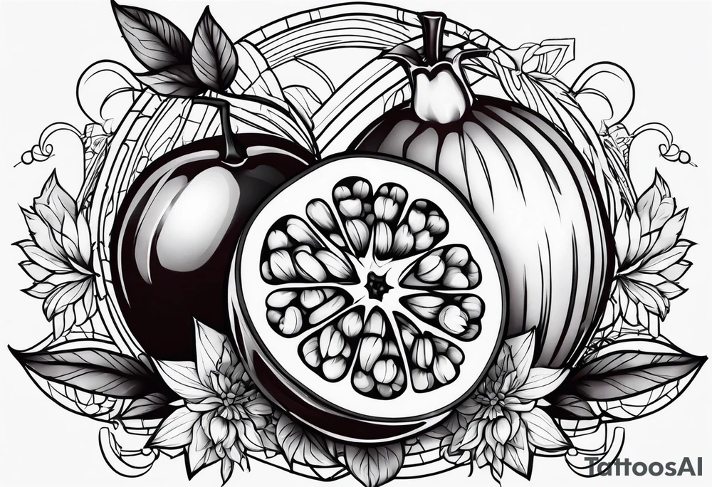 Pomagranate tattoo idea