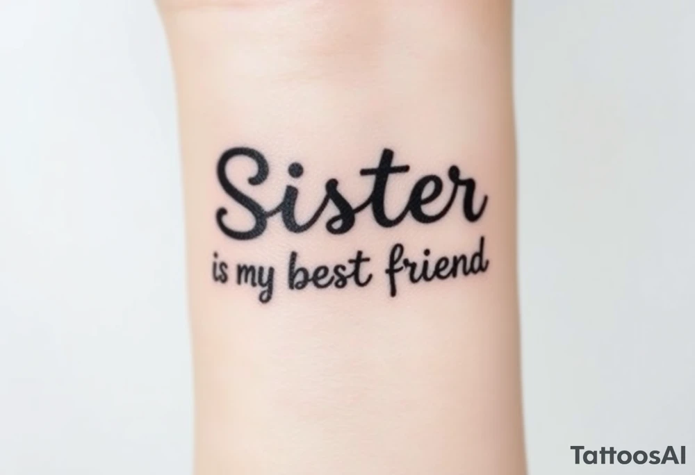 my sister is my best friend "Christy" tattoo idea