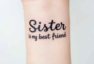 my sister is my best friend "Christy" tattoo idea