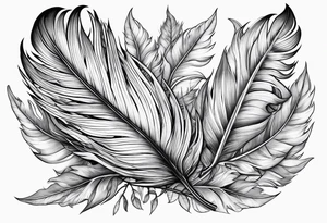 leaves that look like feathers tattoo idea