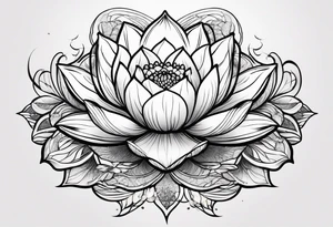 Floating lotus tattoo idea