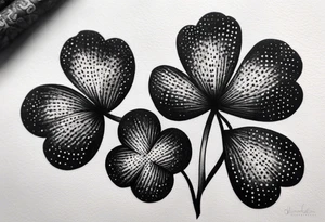 clover with numbers 18 and 0 tattoo idea