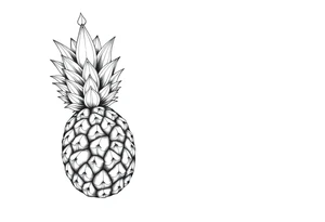 Majestic crown vagina  pineapple with 
vagina, anus , tattoo idea