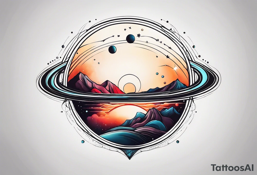 Planet symboling peace tattoo idea