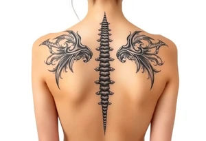 Spinal futuristic, full length tattoo idea