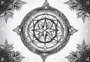 Design a tattoo featuring constellations arranged to form religious symbols, connecting the celestial realm with your faith. tattoo idea