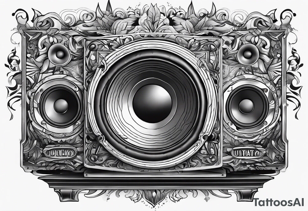Subwoofer tattoo idea