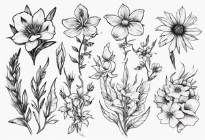 Vamcouver island wildflowers tattoo idea