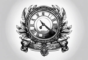 with a juctice emblem a knife and a scale tattoo idea