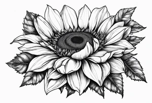 Sunflower, book, flower rose rose & bleu tattoo idea