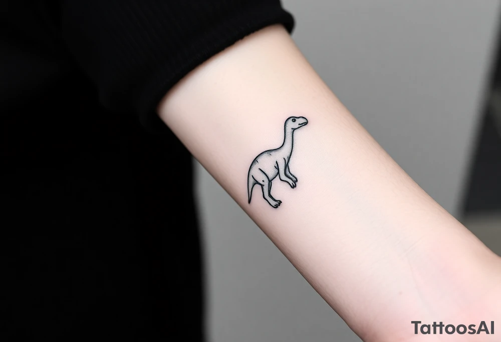a baby brontosaurus tattoo idea