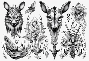 reh und forelle tattoo idea