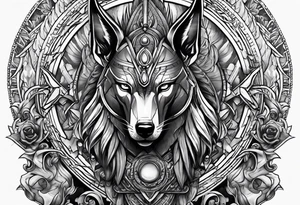 Batalla Anubis and ra tattoo idea