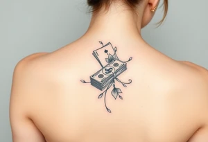 Memorial for grandma who loved gambling and money tattoo idea