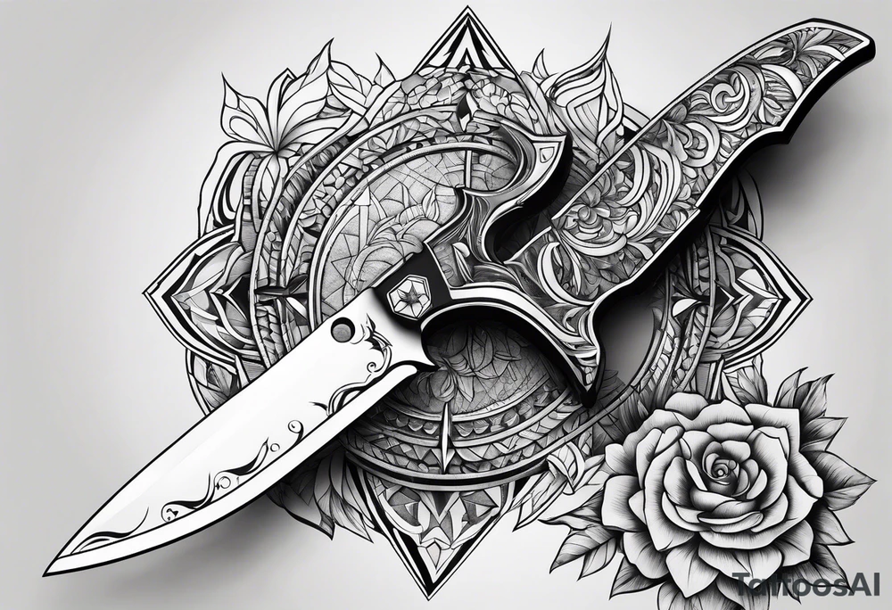 Knife, minimalistic tattoo idea